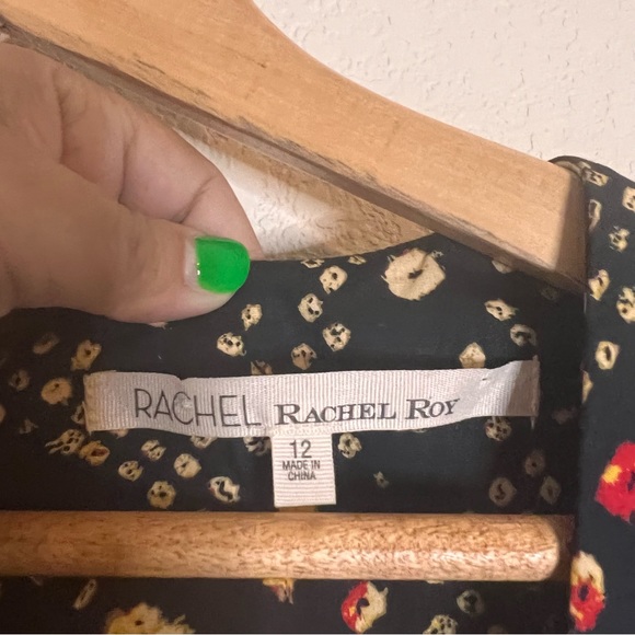 Rachel Roy Fit and Flare Rope Belted Floral Pattern Dress Size 12 - Picture 11 of 11